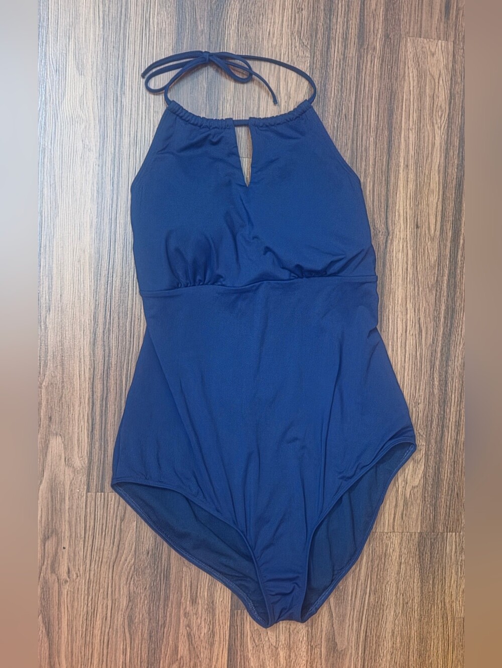 Athleta Navy Blue Halter One-Piece Swimsuit